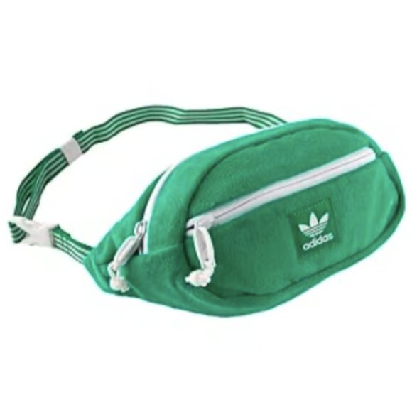 Adidas Originals Green Terry Waist Bag - Picture 1 of 5